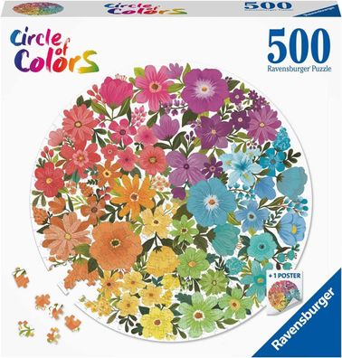 Ravensburger Puzzle 17167 Circle of Colors Flowers 500 Teile Puzzle, Deko Kinder