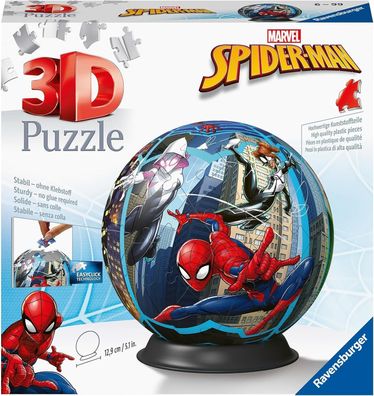 Ravensburger 3D Puzzle 11563 - Puzzle-Ball Spiderman - 72 Teile - Puzzle-Ball