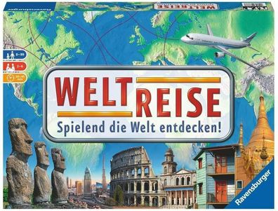 Ravensburger Familienspiel 26888 - Weltreise - Familienklassiker ab 8 Jahren