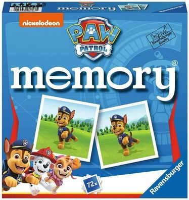 Ravensburger - 20743 Paw Patrol Memory, der Spieleklassiker für alle Fans der