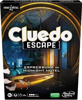 Hasbro Gaming Cluedo Escape Erpressung im Midnight Hotel, Rätsel für die Familie