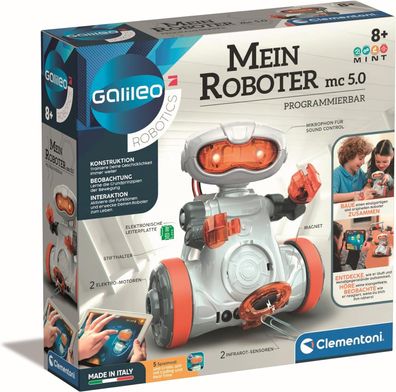 Clementoni Galileo Robotics, Mein Roboter MC 5.0 Robotik für Kinder Wissenschaft