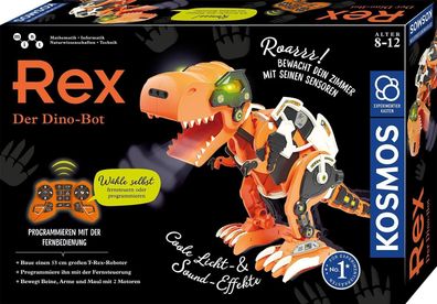 KOSMOS 621155 Rex - Der Dino Bot, Tyrannosaurus Rex, Roboter Bausatz Dinosaurier
