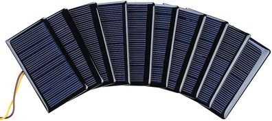 Sunyima 10 Stück 5V 60mA Mini Polykristalline Solarzellen Zellen 68mmx37mm Solar