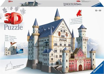 Ravensburger 3D Puzzle 12573 - Schloss Neuschwanstein, 216 Teile , Familie Deko