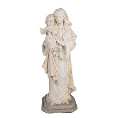 Clayre & Eef Figur Maria 55 cm Beige Keramikmaterial (Gr. 22x17x55 cm)