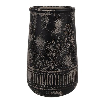 Clayre & Eef Vase Ø 15x23 cm Grau Keramik (Gr. Ø 15x23 cm)