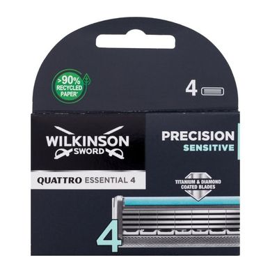 Wilkinson Sword Quattro Titanium Sensitive Rasierklingen - 4er Pack