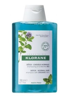 Klorane Bio-Minze Shampoo, 200 ml - Entgiftend & Erfrischend