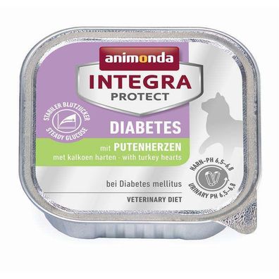 Animonda Cat Schale Integra Protect Diabetes mit Putenherz 32 x 100g (17,47€/ kg)