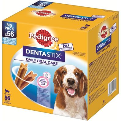 Pedigree Denta Stix Daily Oral Care MP mittelgroße Hunde 56 St. (0,53€/ Stk.)