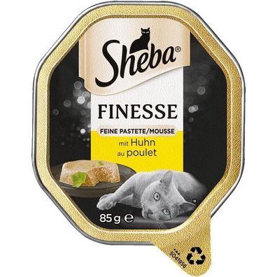 Sheba Schale Finesse Pastete/ Mousse mit Huhn 22 x 85g (19,20€/ kg)