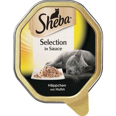 Sheba Schale Selection in Sauce Häppchen mit Huhn 22 x 85g (19,20€/ kg)
