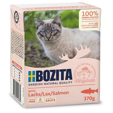 Bozita Cat Häppchen in Soße Lachs 6 x 370g (8,96€/ kg)