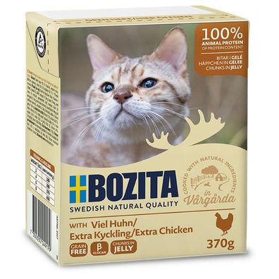 Bozita Cat Häppchen in Gelee mit viel Huhn 6 x 370g (8,96€/ kg)