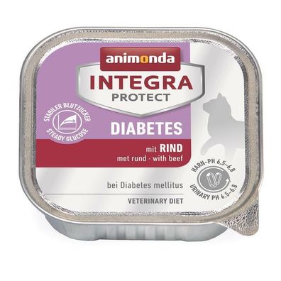Animonda Cat Schale Integra Protect Diabetes mit Rind 16 x 100g (21,19€/ kg)