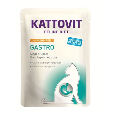 Kattovit Gastro Huhn & Reis 24 x 85g (16,62€/ kg)