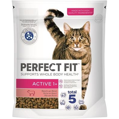Perfect Fit Cat Adult 1+ Active mit Rind 2 x 750g (14,60€/ kg)
