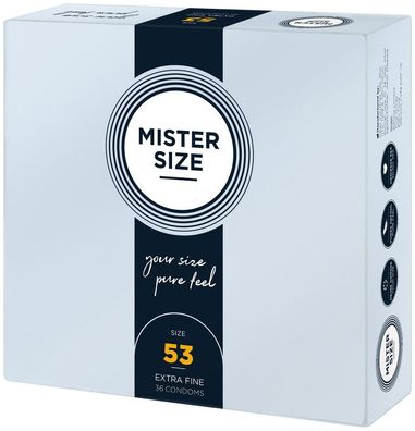 Mister Size Kondome, 53mm, 36er-Pack - Zuverlässiger Schutz & Komfort