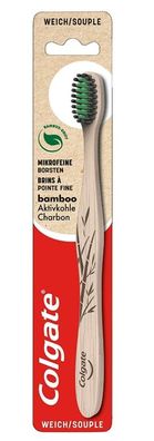 Colgate Bambus Aktivkohle Zahnbürste - Sanfte Reinigung und Schutz