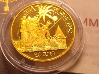 Original 20 euro 2003 PP Vatikan Papst Johannes Paul II. Geburt Moses 6g Gold