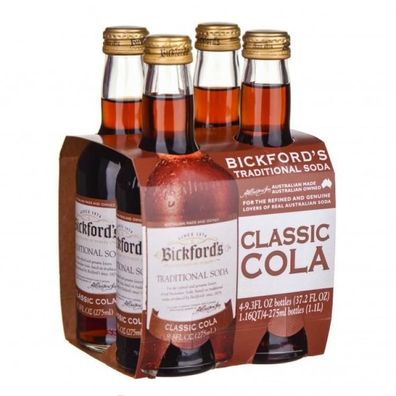 Bickford's Classic Cola - Australian Import 4x275 ml