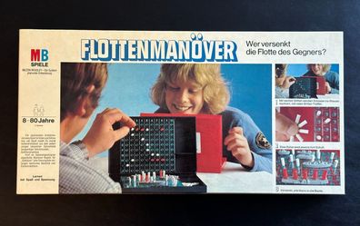 Flottenmanöver Brettspiel MB Spiele 1972 Vollständig 2 Spieler ab 8 Jahre