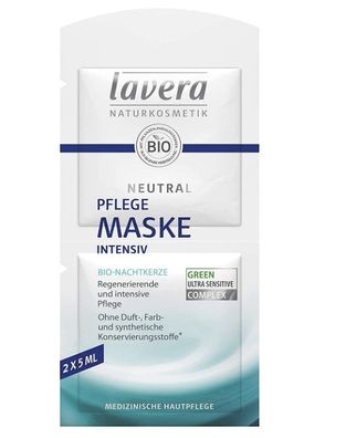 Lavera Intensivpflege Gesichtsmaske, 10ml - Für trockene Haut