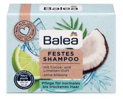 Balea Limetten-Kokos Shampoowürfel (60g) - Pflegendes Shampoo