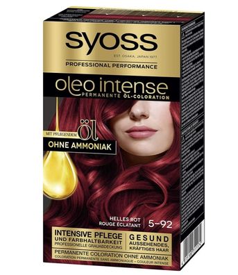 Syoss Oleo Intense Haarfarbe, 100% reine Öle, Rot