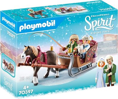Playmobil DreamWorks Spirit - Winterliche Schlittenfahrt (70397) Figuren Pferde