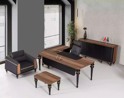 Luxus Schreibtisch Büro Set 4 tlg. Schrank Tisch Schreibtisch Couchtisch 3tlg