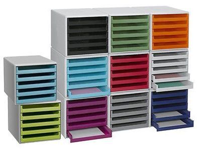 Schubladenbox 5 Fächer in 13 Farben wählbar Blitzversand Ablagebox 24h Lieferung
