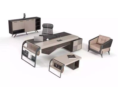 Kanzlei Luxus Möbel Büroeinrichtung Komplettes Set Tisch Schrank 3tlg