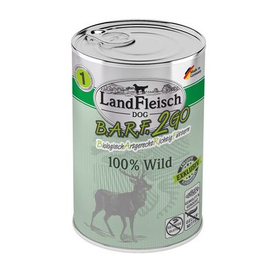 LandFleisch B.A.R.F.2GO 100% Exklusiv vom Wild 12 x 400g (10,40€/ kg)