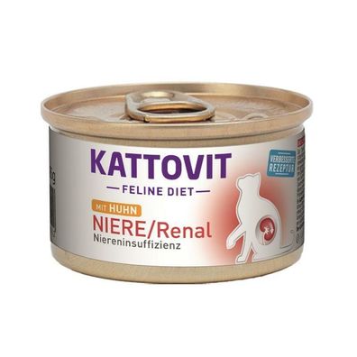 Kattovit Niere/ Renal Huhn 12 x 85g (21,47€/ kg)