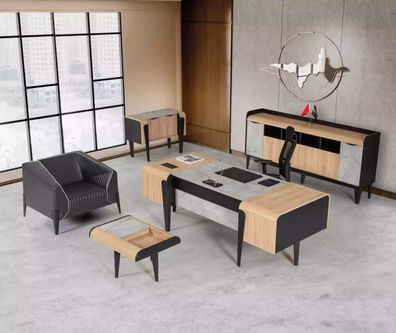 Holzmöbel Arbeitszimmermöbel Komplettes Set Schreibtisch Schränke Möbel