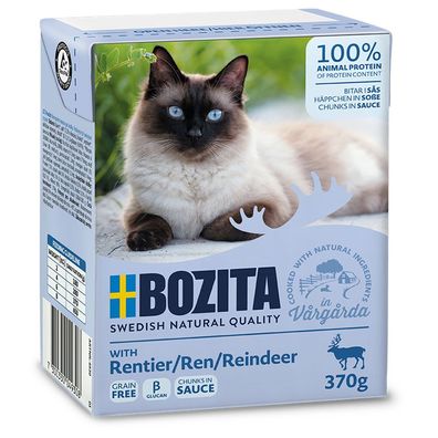 Bozita Cat Häppchen in Soße Rentier 6 x 370g (8,96€/ kg)
