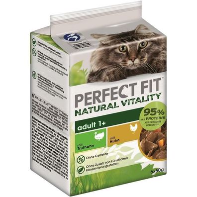 Perfect Fit Cat Vitality Adult 1+ mit Truthahn & Huhn 36 x 50g (18,83€/ kg)