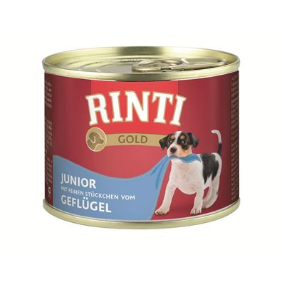 Rinti Dose Gold Junior mit Geflügelstückchen 12 x 185g (12,57€/ kg)