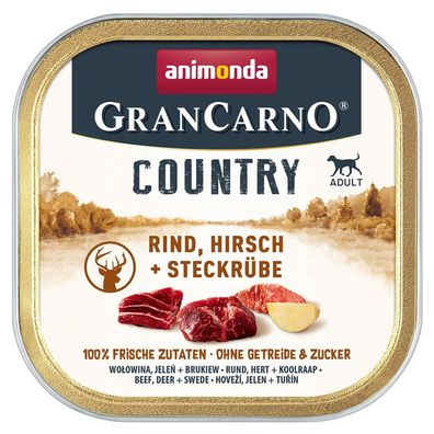 Animonda Dog GranCarno Country Adult Rind, Hirsch & Steck. 22 x 150g (13,91€/ kg)
