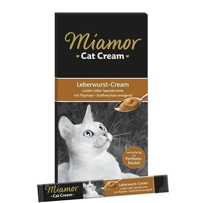 Miamor Cat Snack Leberwurst-Cream 66 x 15g (38,28€/ kg)