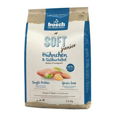 Bosch Soft Junior Hühnchen & Süßkartoffel 2 x 2,5 Kg (11,18€/ kg)