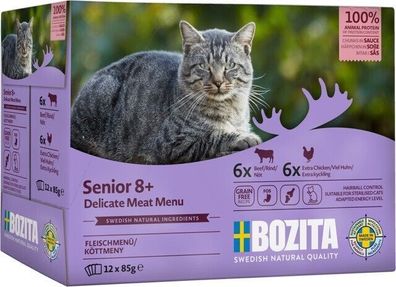 Bozita Cat Frischebeutel Senior 8+ Multibox 12 x 85g (29,31€/ kg)