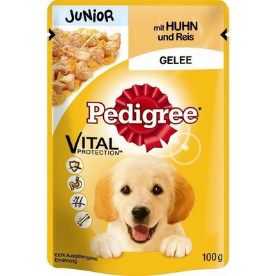 Pedigree Portionsbeutel Junior Huhn in Gelee 24 x 100g (14,13€/ kg)