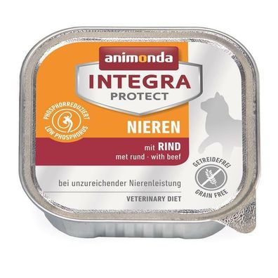 Animonda Cat Schale Integra Protect Niere mit Rind 16 x 100g (21,19€/ kg)