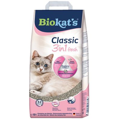 Biokats Classic fresh 3 in 1 Babypuderduft - Papiersack 10 L (2,79/ L)