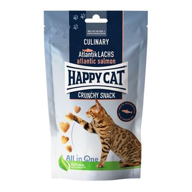 Happy Cat Snack Culinary Crunchy Atlantik-Lachs 10 x 70g (65,57€/ kg)