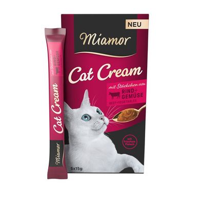 Miamor Cat Cream mit Rind & Gemüse 55 x 15g (45,94€/ kg)