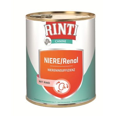 Rinti Dose Canine Niere / Renal Rind 6 x 800g (8,31€/ kg)